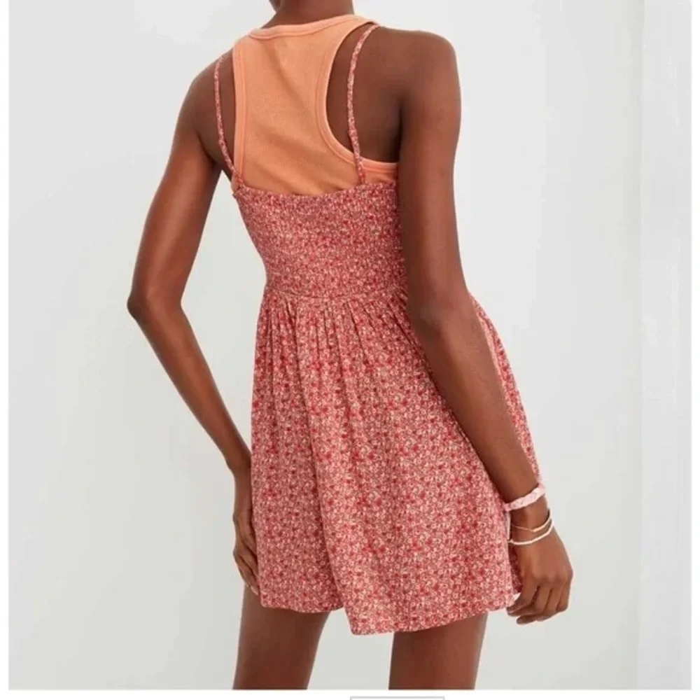 aerie - Front Button Floral Mini Dress - Size Medium - Picture 4 of 7